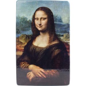 Decoratief Beeld - Meesters-op-hout. Da Vinci. Mona Lisa - Hout - Lanzfeld - Multicolor - 19.5 X 3 Cm