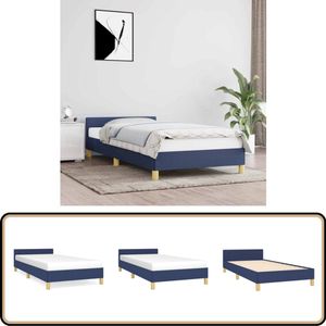 vidaXL Bedframe - 80x200 cm - Blauw - Zonder Matras Bed Frame - Tweepersoons Bed - Boxspring Bed - Slaapcomfort - Houten Bed