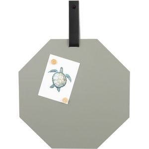 Magneetbord Aimant hexagon grijsgroen - zwarte band