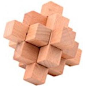 puzzel hersenkraker 4,5 cm hout blank (A)