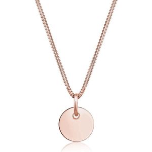 Elli Dames Halsketting Dames Plaatje Hanger Basis Geo Look in 925 Sterling Zilver