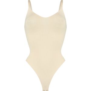 Hunkemöller Seamless High Leg string body Dames Corrigerend ondergoed - Beige - Maat XS