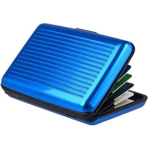 RFID Creditkaarthouder - Pasjeshouder - Aluminium  Portemonnee - Pasjes Wallet - Blauw - Creditcard Case – Visitiekaarthouder