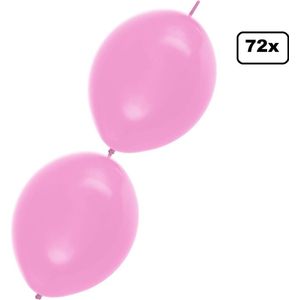 72x Doorknoop ballon roze 25cm – Ballon festival themafeest
