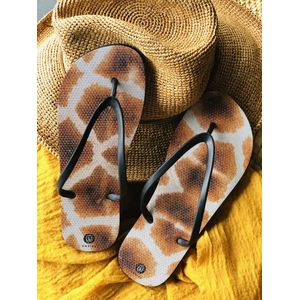 Owniez Flip Flops - Giraffe Print Slippers - Dames - Comfortabele en Duurzame Slippers - Maat 41/42