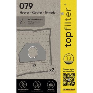 Set van 2 Tornado en Kärcher TopFilter Premium stofzuigerzakken