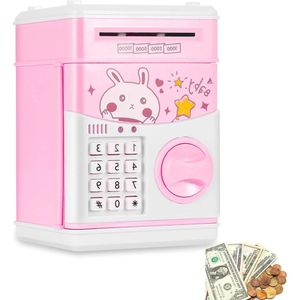 Mini ATM Elektronische Spaarpot met Wachtwoord - Roze - Speelgoed voor Jongens en Meisjes van 3-12 jaar