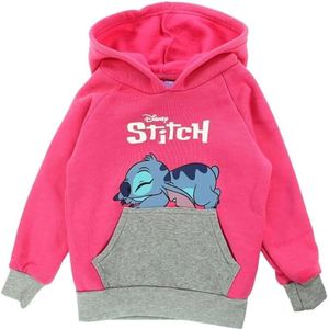 Disney Stitch Meisjes Hoodie Roze/Grijs Maat 110