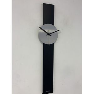 Wandklok CHANTALBRANDO SUMMIT BLACK & SILVER = MODERN DESIGN = ZWART & ZILVER