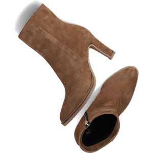 Notre-V 57436 Enkellaarsjes - Enkelboots met rits - Dames - Cognac - Maat 39