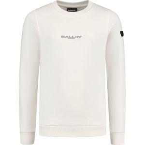 Ballin Amsterdam - Jongens Slim fit Sweaters Crewneck LS - Off White - Maat 6