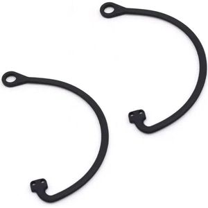 2 stuks universele tankdekselkabel - brandstofdeksel-lanyard auto-accessoires staaldraad-siliconen benzine-deksel-accessoires zwarte