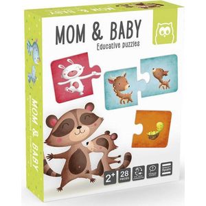 Eurekakids Combi Puzzel Dieren - Mom & Baby - Educatief