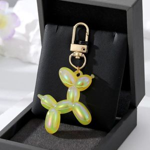 Sleutelhanger - Ballonhond Geel - Yellow - Balloon Twisting - Ballonfiguur - Ballon - Key Chain - Balloon Dog - Teckel -