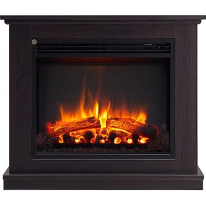 Elektrische Sfeerhaard Phanos Donkerbruin 25 x 82.4 x 69.3 cm – 2000 Watt - Realistisch 3D vlammeneffect - Met afstandsbediening