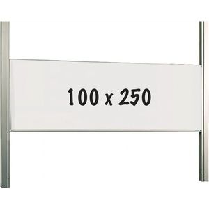 Whiteboard Deluxe - Geëmailleerd staal - Schuifmechanisme - Weekplanner - Maandplanner - Jaarplanner - Magnetisch - Wit - 100x250cm