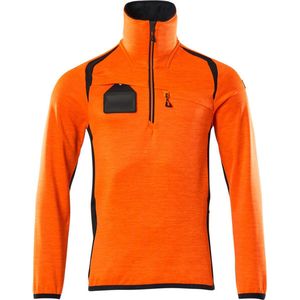 Mascot Accelerate Safe Fleecetrui met korte rits 19303-316 - hi-vis oranje/donkermarine - 5XL