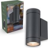 LED's Light Up & Down Light Wandlamp - 2x GU10 fitting - IP44 - Antraciet - Model Carpi