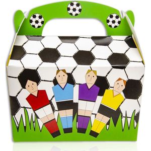 Traktatiedoosjes Voetbal 12 STUKS - Voetballen - Verpakking Cadeau - Traktatie - Doosjes - Voor Uitdeelcadeaus - 12 x 12,5 cm