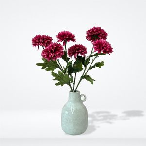 Zijden bloemen boeket - kunstbloemen - roze - 73cm