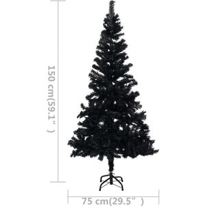 vidaXL-Kunstkerstboom-met-verlichting-en-kerstballen-150-cm-PVC-zwart