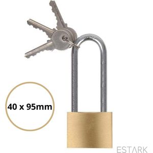 ESTARK® Hangslot - Kofferslot - Extra Sterk - Sloten - Sleutelslot - Hangsloten - Slot met Sleutel - Kofferslot - Cijferslot - Reisslot - Slot - Hangslot Koffer - Slot Voor Koffer - Slot bagage - Bagageslot - Koffer Slotje - Hangslot (40mm)