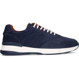 Van Lier - Heren - Blauwe suède sneakers - Maat 40