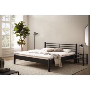 Bed Box Wonen - Mia metalen bed - Zwart - 140x210