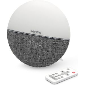 Lenco CRW-4GY - Wekkerradio met Wake Up Light - Grijs