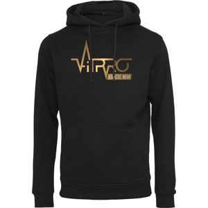 FitProWear Unisex Gold Hoodie - Zwart - maat XS - Mannen - Vrouwen - Unisex Hoodie - Trui  - Sweater - Sporttrui - Sportkleding - Casual kleding - Trui Heren - Trui Dames - Unisex Trui - Trui Capuchon - Hoodie Capuchon - Zwarte trui