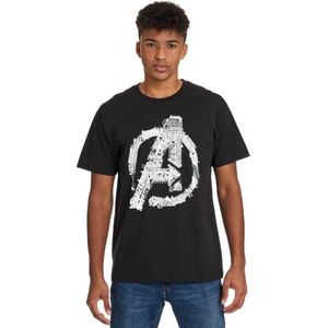 Marvel The Avengers - Logo Heren T-shirt - XXL - Zwart