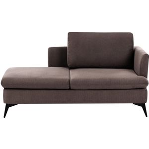 SIEVOZ - Chaise longue - Bruin - Rechtszijdig - Polyester