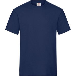 Fruit Of The Loom T-shirts - donkerblauw/navy - heren - Ronde hals - 195 g/m2 - Ondershirt S