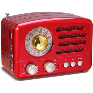 Retro Bluetooth Speaker - Compact en Draagbaar - Met Oplaadbare Functionaliteit