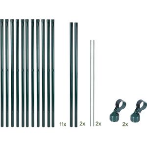 Set palen 105cm voor gaas, 11 stuks