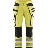 High Visibility Werkbroek 1997 met 4-Weg Stretch High Vis Geel/Zwart - Maat 116