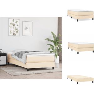 vidaXL Boxspringbed - Comfort Sleep - Bed - Afmeting- 193 x 90 x 25 cm - Ken- Duurzaam materiaal - Bed
