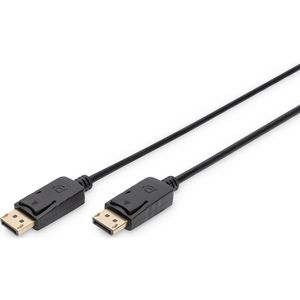 Digitus DisplayPort Aansluitkabel DisplayPort stekker, DisplayPort stekker 5.00 m Zwart AK-340103-050-S DisplayPort-kab