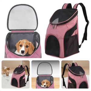 Hondenrugzak - Reistas Kat - Dieren Draagtas - Dierendraagtas - Hondentas - Roze - Voor Katten en Honden Tot 10 Kg - Nylon Ademend - Inclusief EBOOK