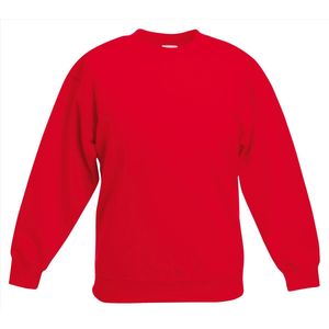 Fruit of the Loom - Kinder Classic Set-In Sweater - Rood - 134-146