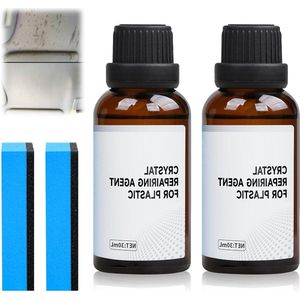 Allecto plus - Kunststofreiniger auto voor diepe verzorging en bescherming - 2 stuks met kristallijne coating - Beschermt tegen vuil, veroudering en oxidatie