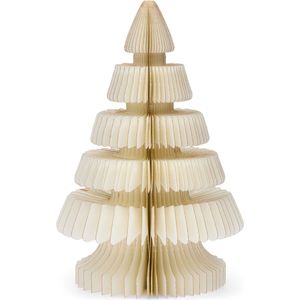 Rivièra Maison - Kerstdecoratie - Honinggraat Staande Kerstboom - Papier - Wit