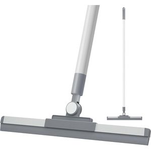 BOTC Vloertrekker met Steel Telescopisch 74-136 cm - Vloerwisser Badkamer - Breedte 52 cm - Watertrekker - Douchewisser - Wit