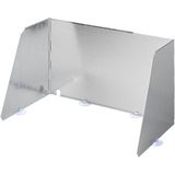 ProPlus Windvrij Kookscherm - 70x32cm - 3 delig - Aluminium - Inclusief zuignappen - Anti-spatscherm - Vlambeveiligers - Campingscherm - Gasbrandschild - Warmtebeheerscherm - Buitenkeuken – Campingaccessoires