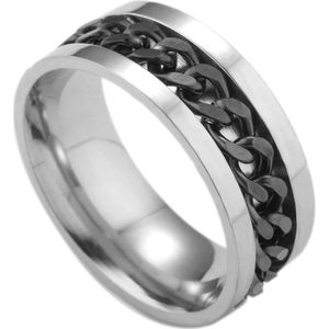 Montebello Ring Arie Black - 316L Staal - Kabel - 8mm - Maat 54-17.2mm