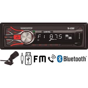 Toropower TR-031BT - Enkeldin Autoradio - Blueooth - USB - Aux