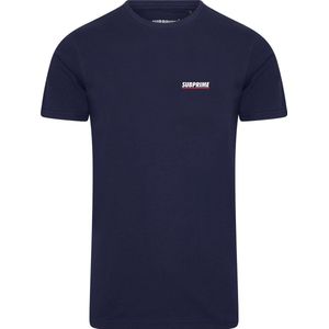 Subprime - Heren Tee SS Shirt Chest Logo Navy - Blauw