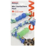 Petstages Mini Dentachew Pack - Hondenspeelgoed - 11X3.5X3 cm Blauw