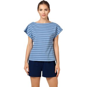 Bellivalini Dames Pyjama - Korte mouwen - Korte broek - Katoen - BLV-BLV50-174-PJ - Oceaan Marine - M