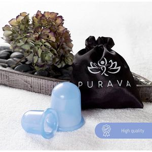Purava® [2 stuks] cuppingglazen 2022 - Medische zuignappen - Tegen spanning - DERMATEST: ZEER GOED